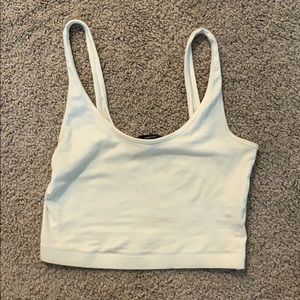 White cropped tank top
